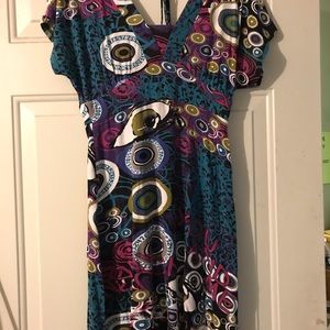 Funky people short sleeve cotton dress